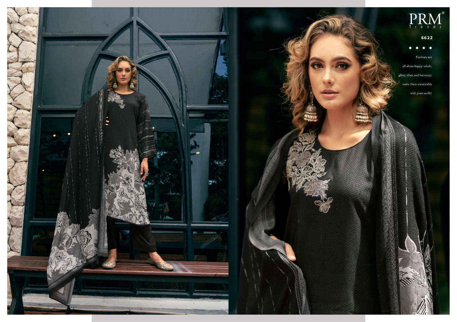 PRM Trendz Antara Viscouse Pashmina Dress Material (8 pcs Catalogue)