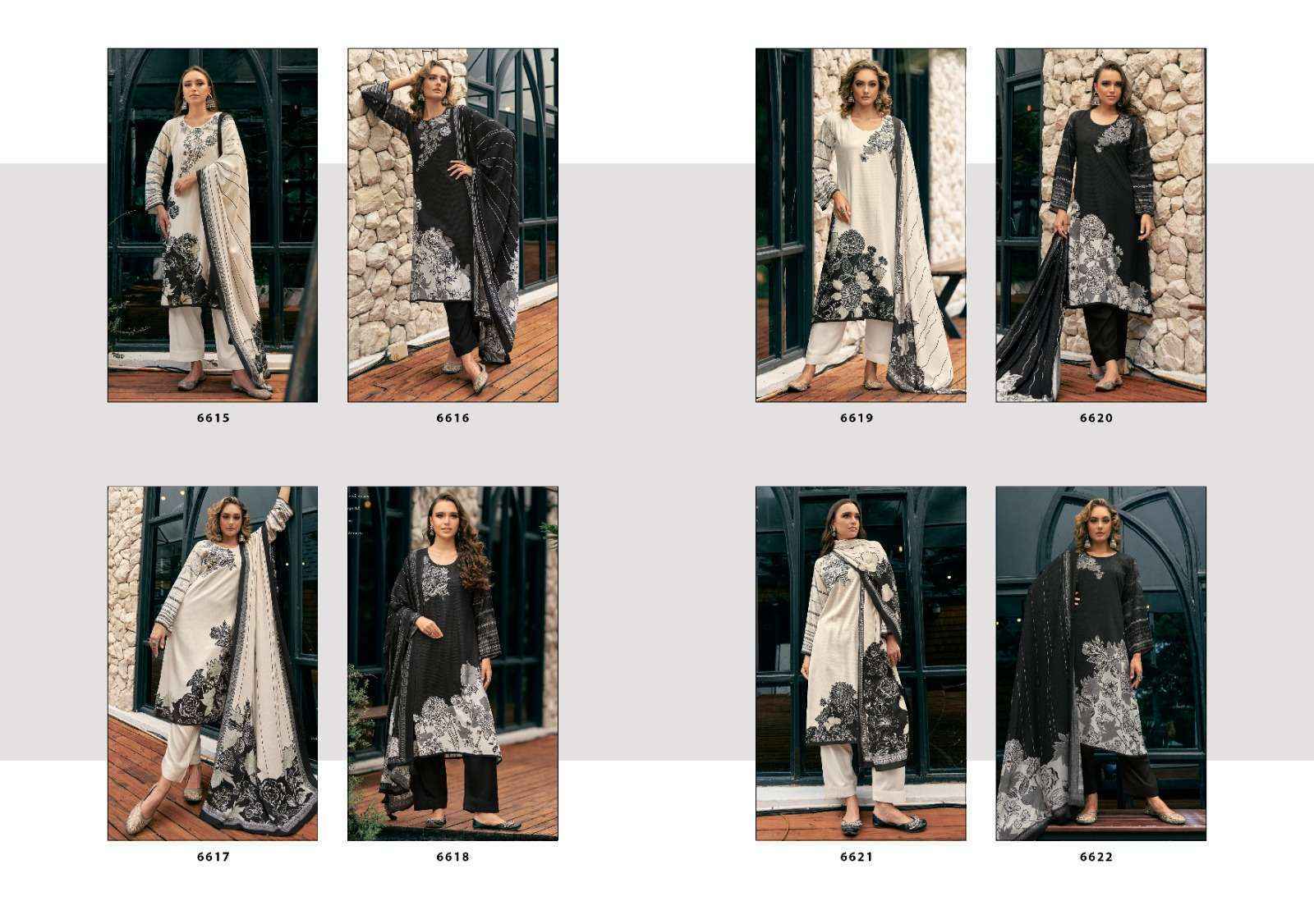 PRM Trendz Antara Viscouse Pashmina Dress Material (8 pcs Catalogue)