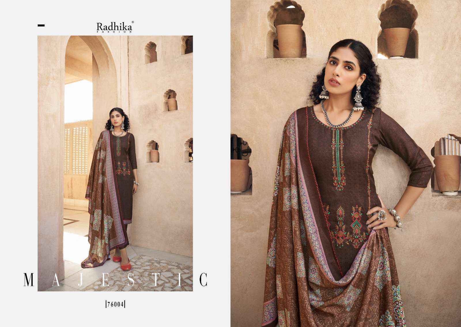 Radhika Fashion Kashmiri Shawal Vol-2 Pashmina Dress Material (6 pcs Catalogue)