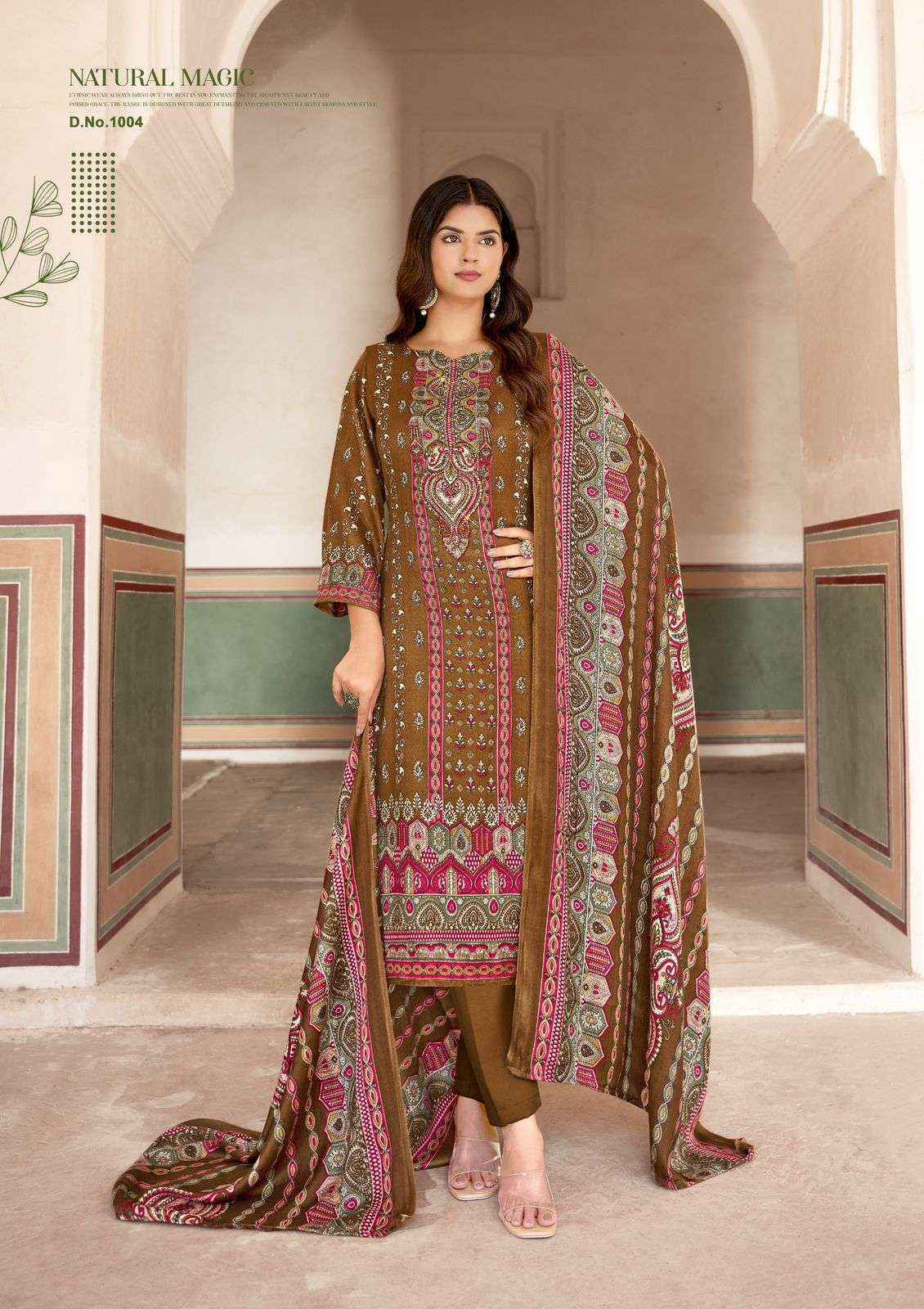 Roli Moli Aayat Pashmina Dress Material (8 pcs Catalogue)