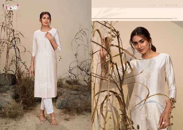 S4U Pearl Viscouse Slub Kurti 8 pcs Catalogue