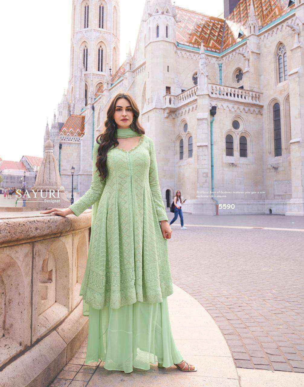 Sayuri Designer Afsana Readymade Georgette Dress Wholesale Online Mumbai