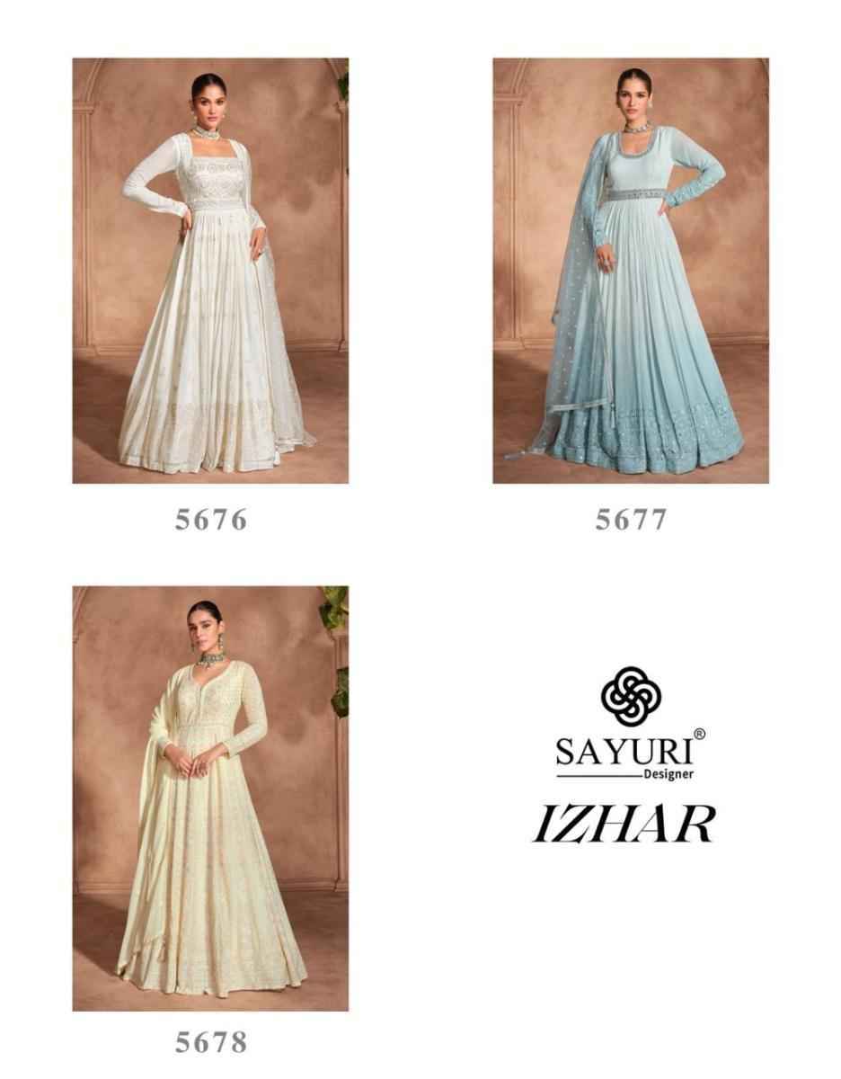 Sayuri Designer Izhar Readymade Georgette Dress (3 pcs Catalogue)