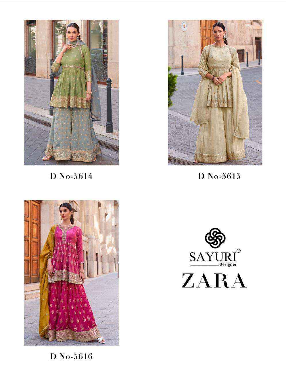 Sayuri Designer Zara Georgette Readymade Dress (3 pcs Catalogue)