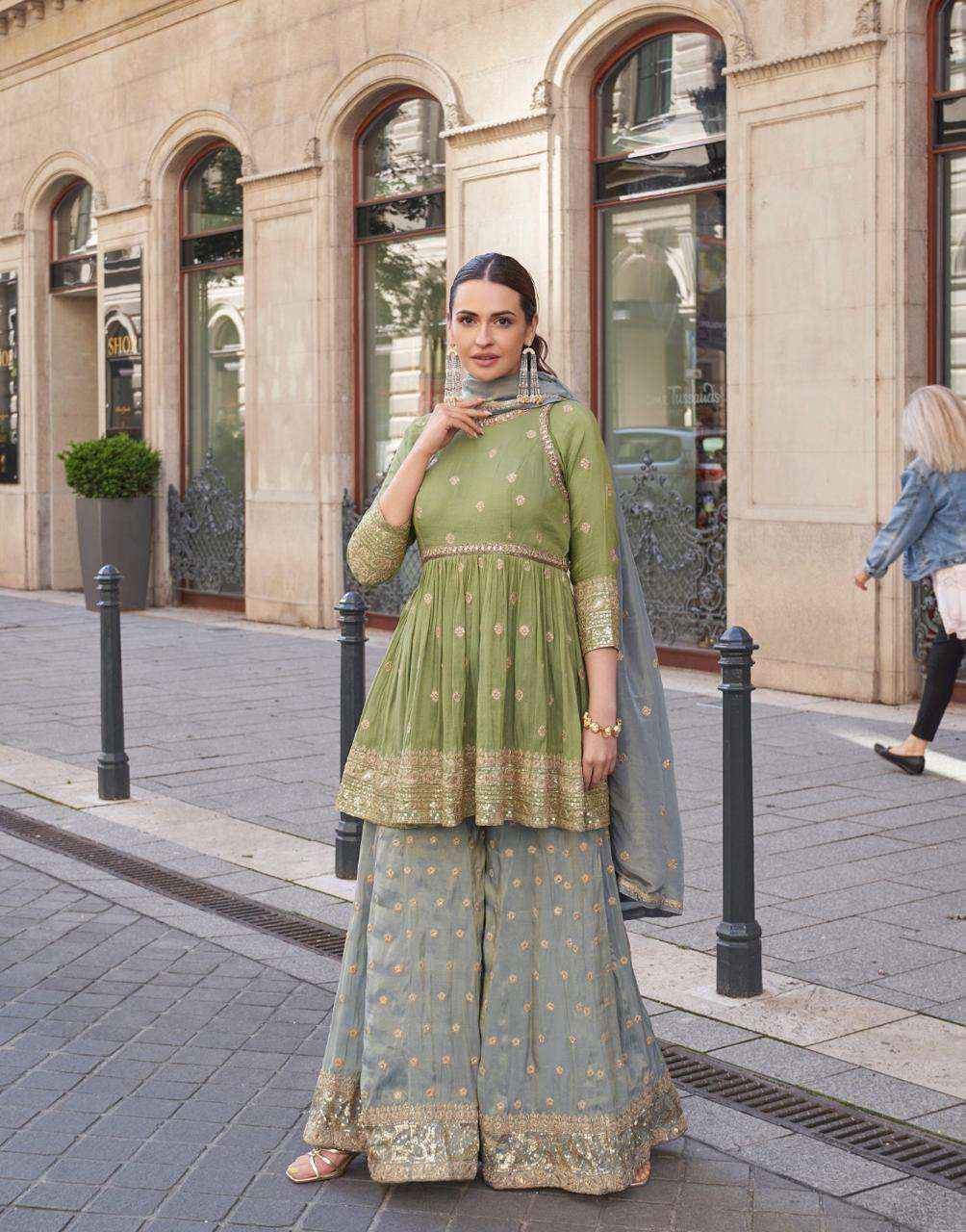 Sayuri Designer Zara Georgette Readymade Dress (3 pcs Catalogue)
