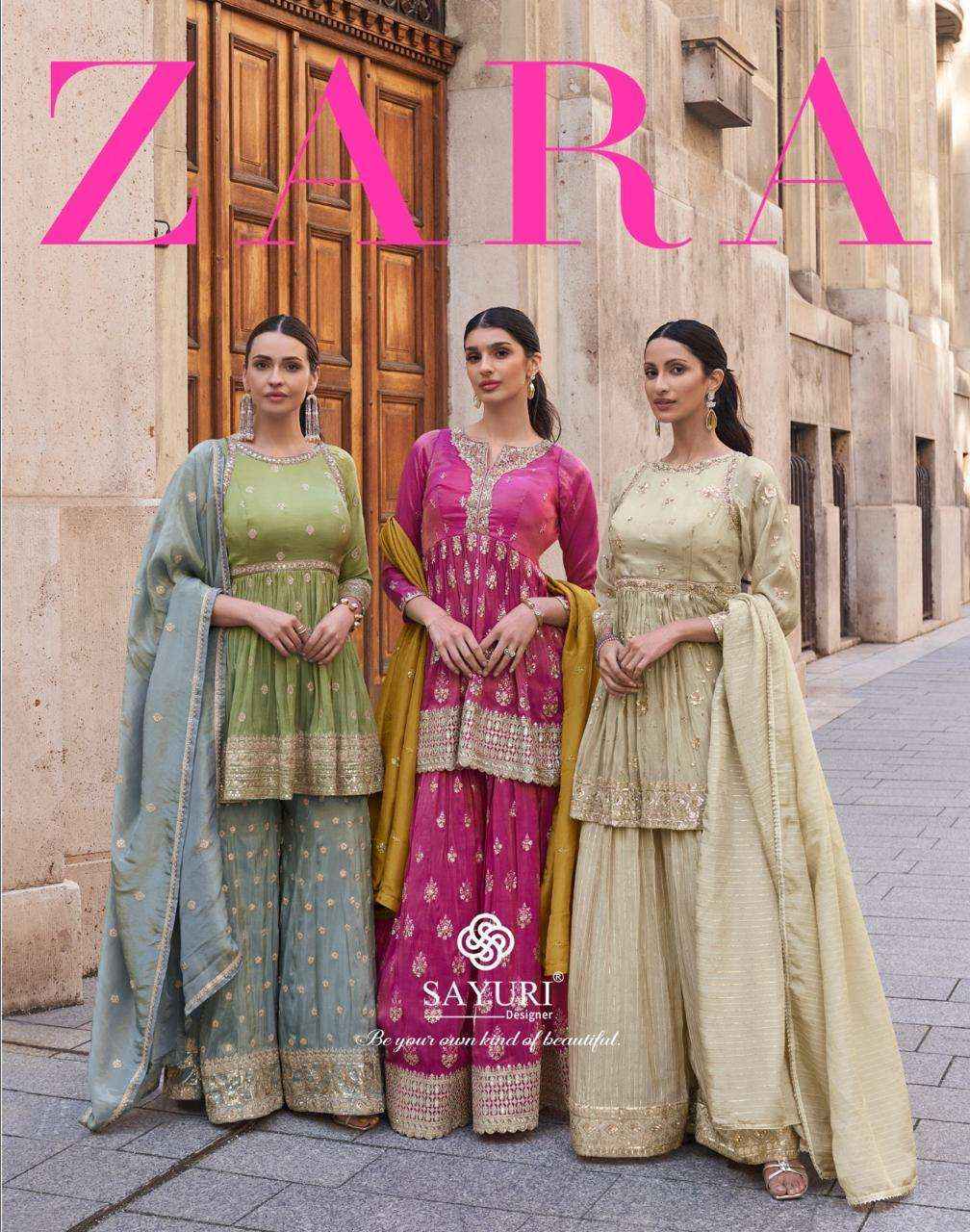 Sayuri Designer Zara Georgette Readymade Dress (3 pcs Catalogue)