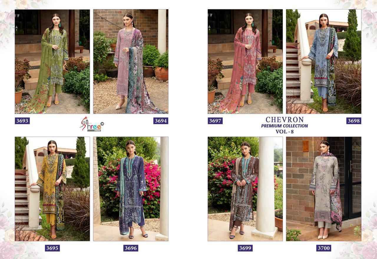 Shree Fabs Chevron Premium Collection Vol-8 Cotton Dress Material (8 pcs Catalogue)