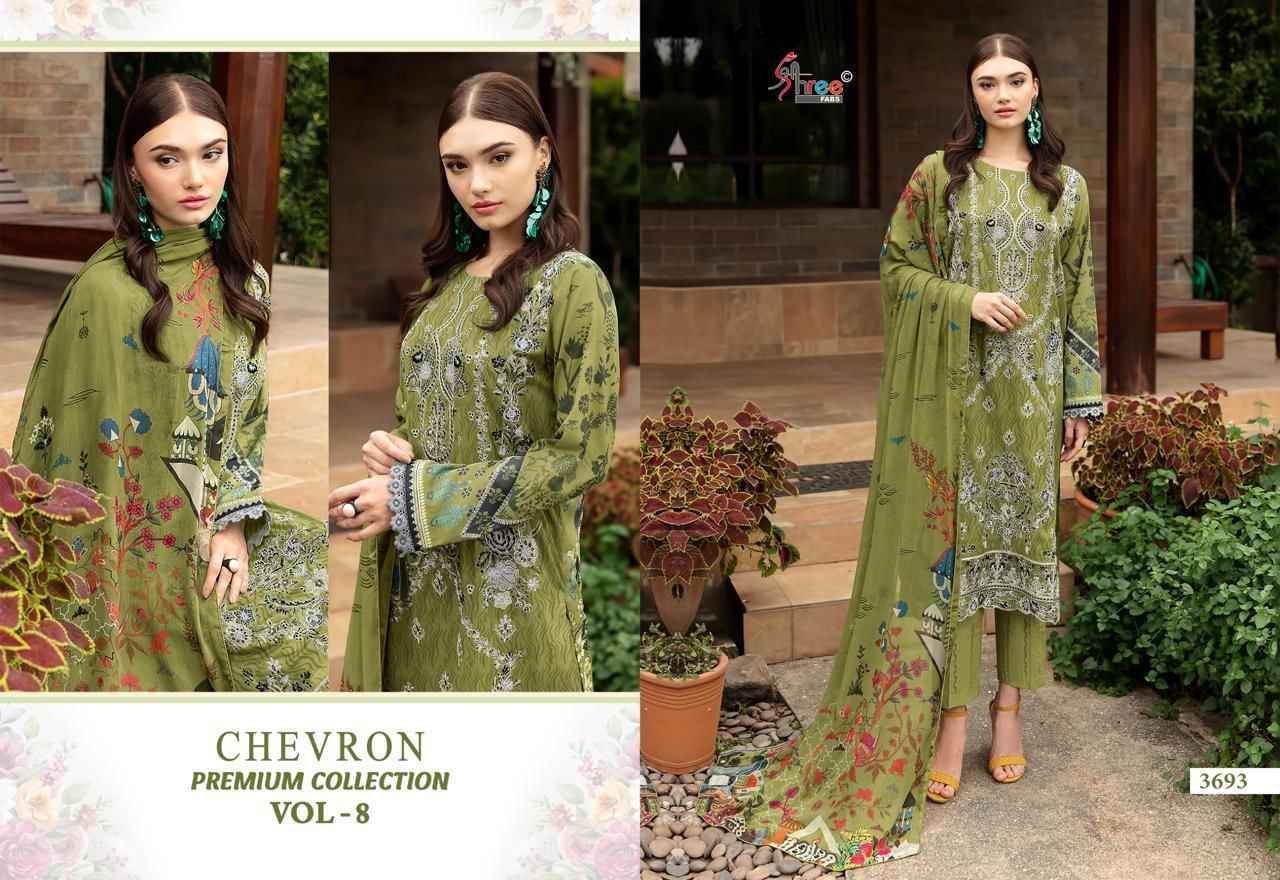 Shree Fabs Chevron Premium Collection Vol-8 Cotton Dress Material (8 pcs Catalogue)