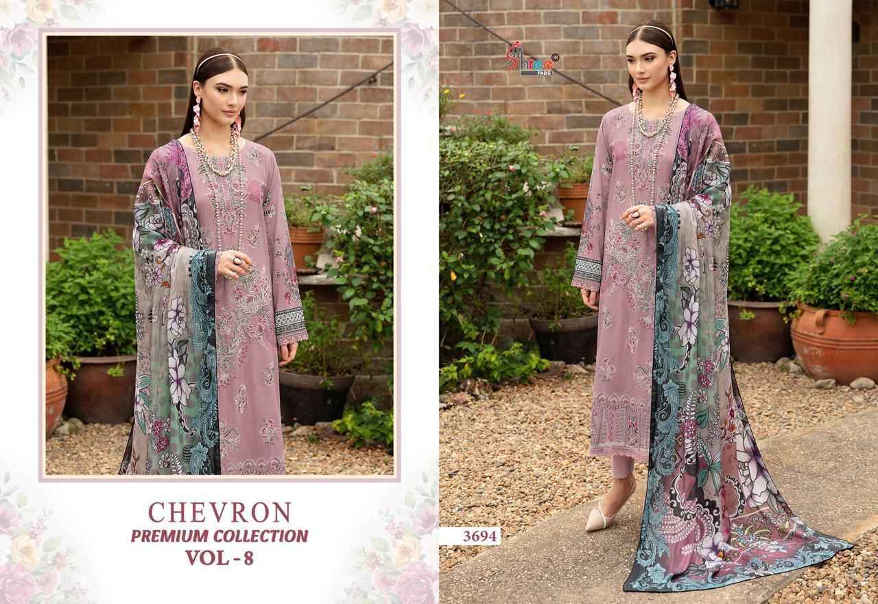 Shree Fabs Chevron Premium Collection Vol-8 Cotton Dress Material (8 pcs Catalogue)