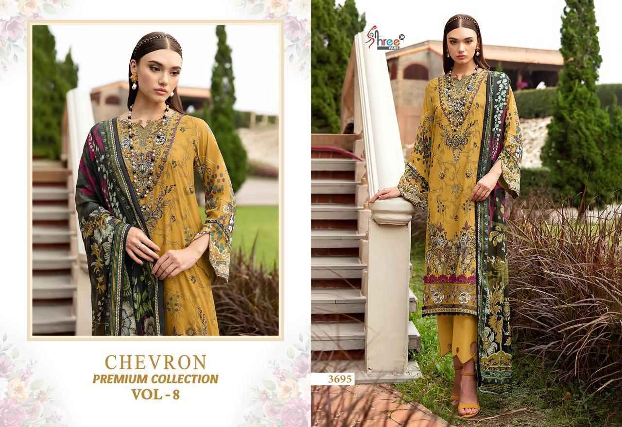 Shree Fabs Chevron Premium Collection Vol-8 Cotton Dress Material (8 pcs Catalogue)