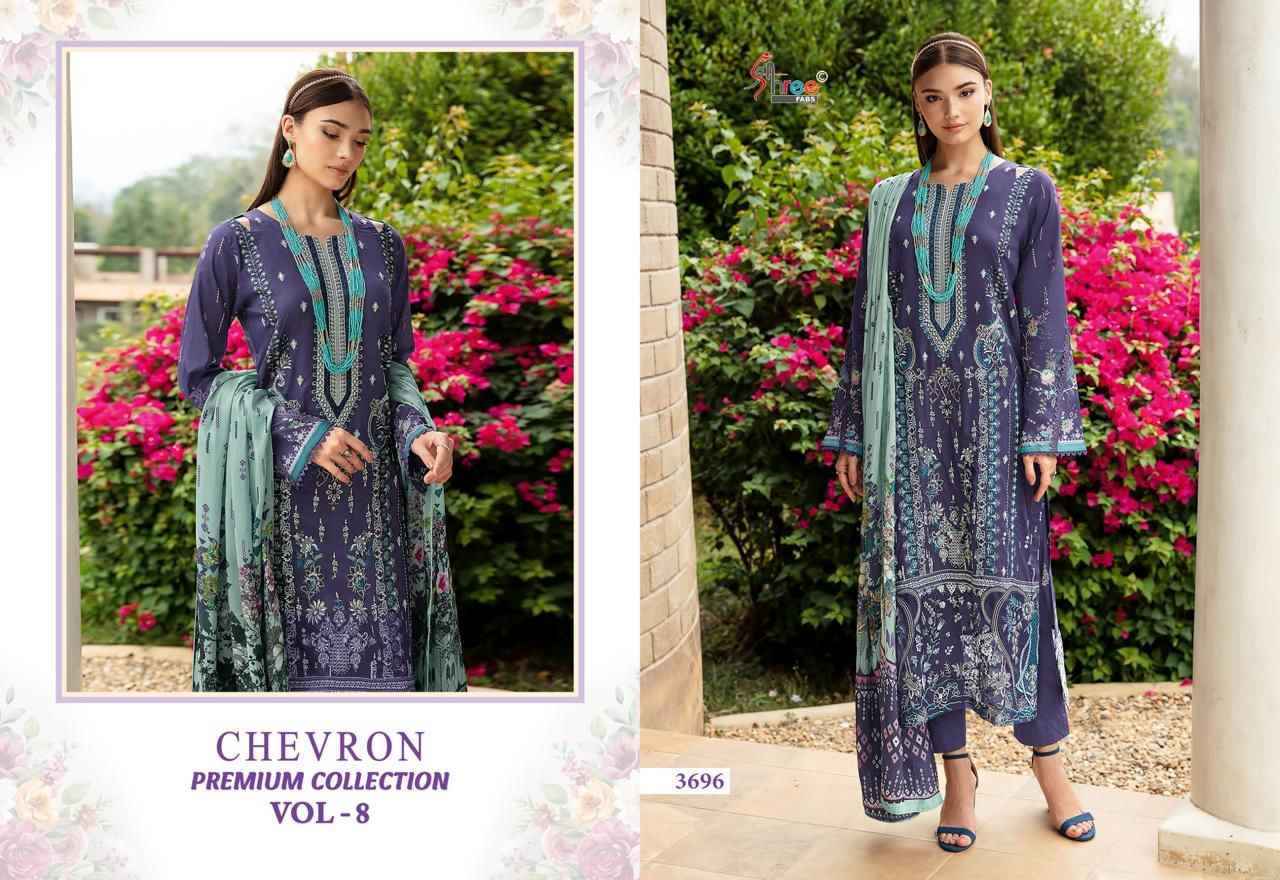 Shree Fabs Chevron Premium Collection Vol-8 Cotton Dress Material (8 pcs Catalogue)