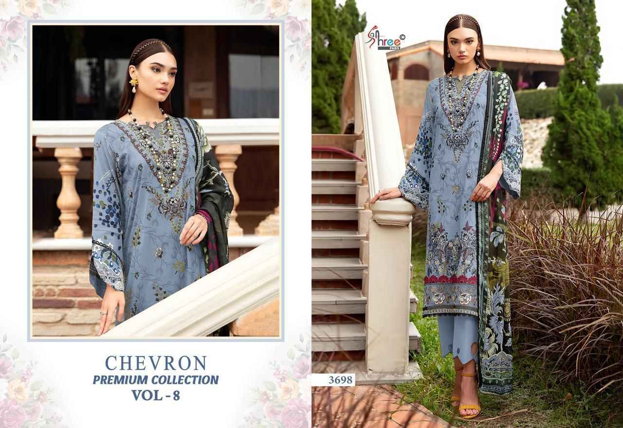 Shree Fabs Chevron Premium Collection Vol-8 Cotton Dress Material (8 pcs Catalogue)