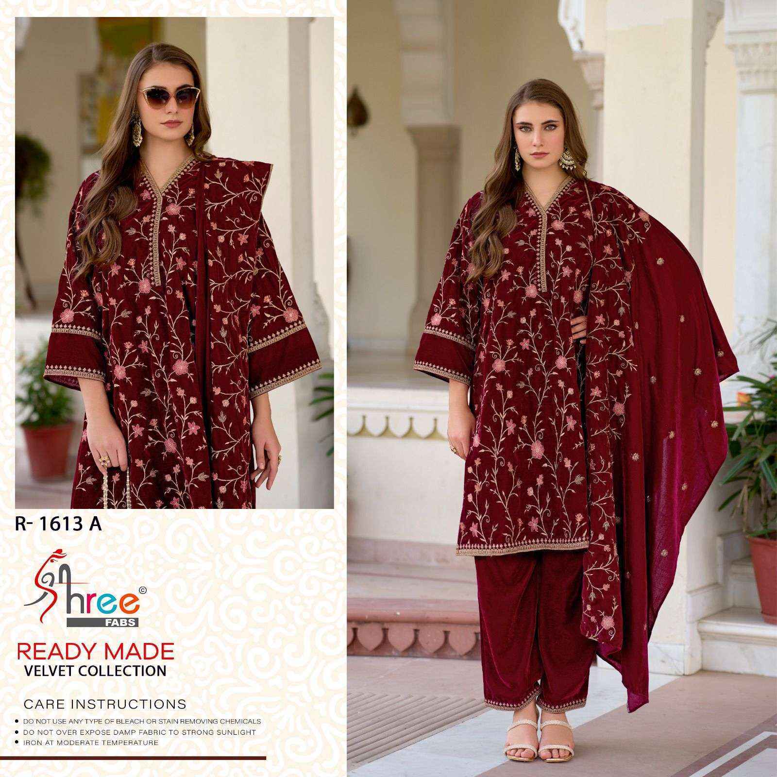 Shree Fabs R-1613 Readymade Velvet Dress Material (4 pcs Catalogue)