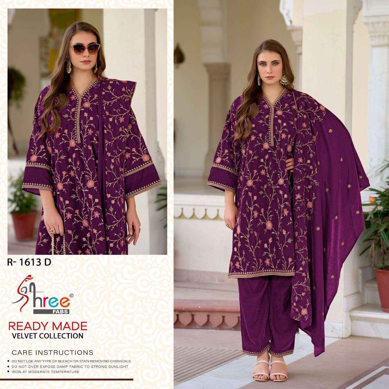Shree Fabs R-1613 Readymade Velvet Dress Material (4 pcs Catalogue)