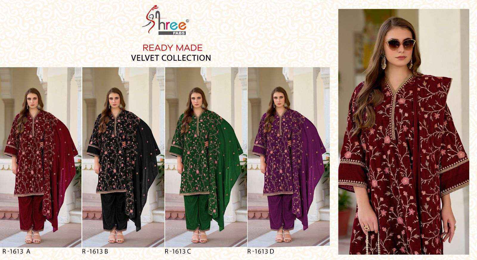 Shree Fabs R-1613 Readymade Velvet Dress Material (4 pcs Catalogue)