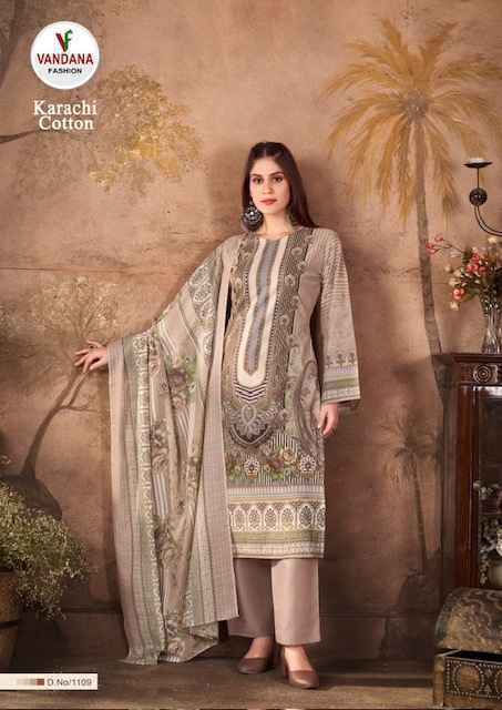 Vandana Fashion Karachi Cotton Vol 11 Cotton Dress Material 10 pcs Catalogue