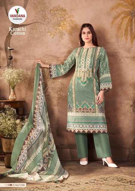 Vandana Fashion Karachi Cotton Vol 11 Cotton Dress Material 10 pcs Catalogue