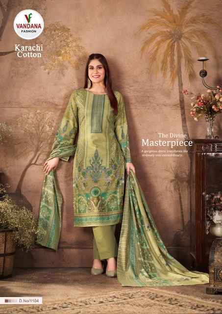 Vandana Fashion Karachi Cotton Vol 11 Cotton Dress Material 10 pcs Catalogue