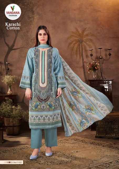 Vandana Fashion Karachi Cotton Vol 11 Cotton Dress Material 10 pcs Catalogue