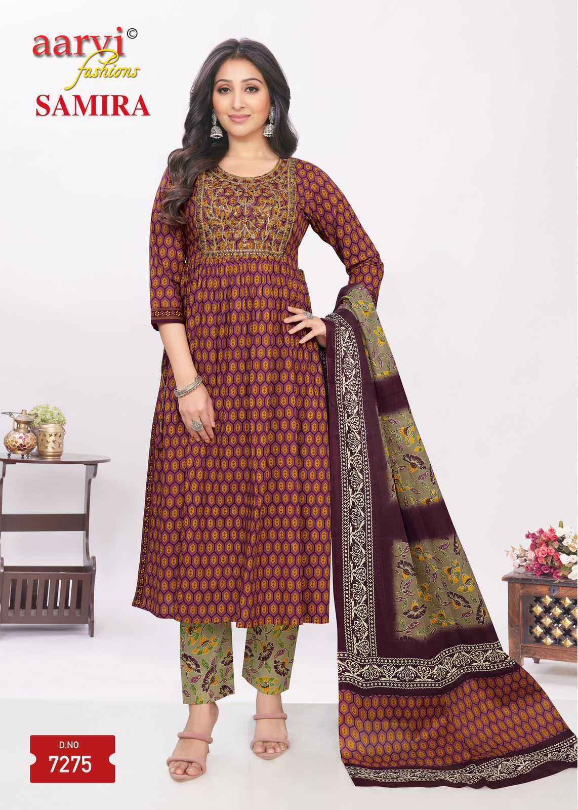 Aarvi Fashion Samira Vol-2 Fancy Readymade Suit (8 pcs Catalogue)