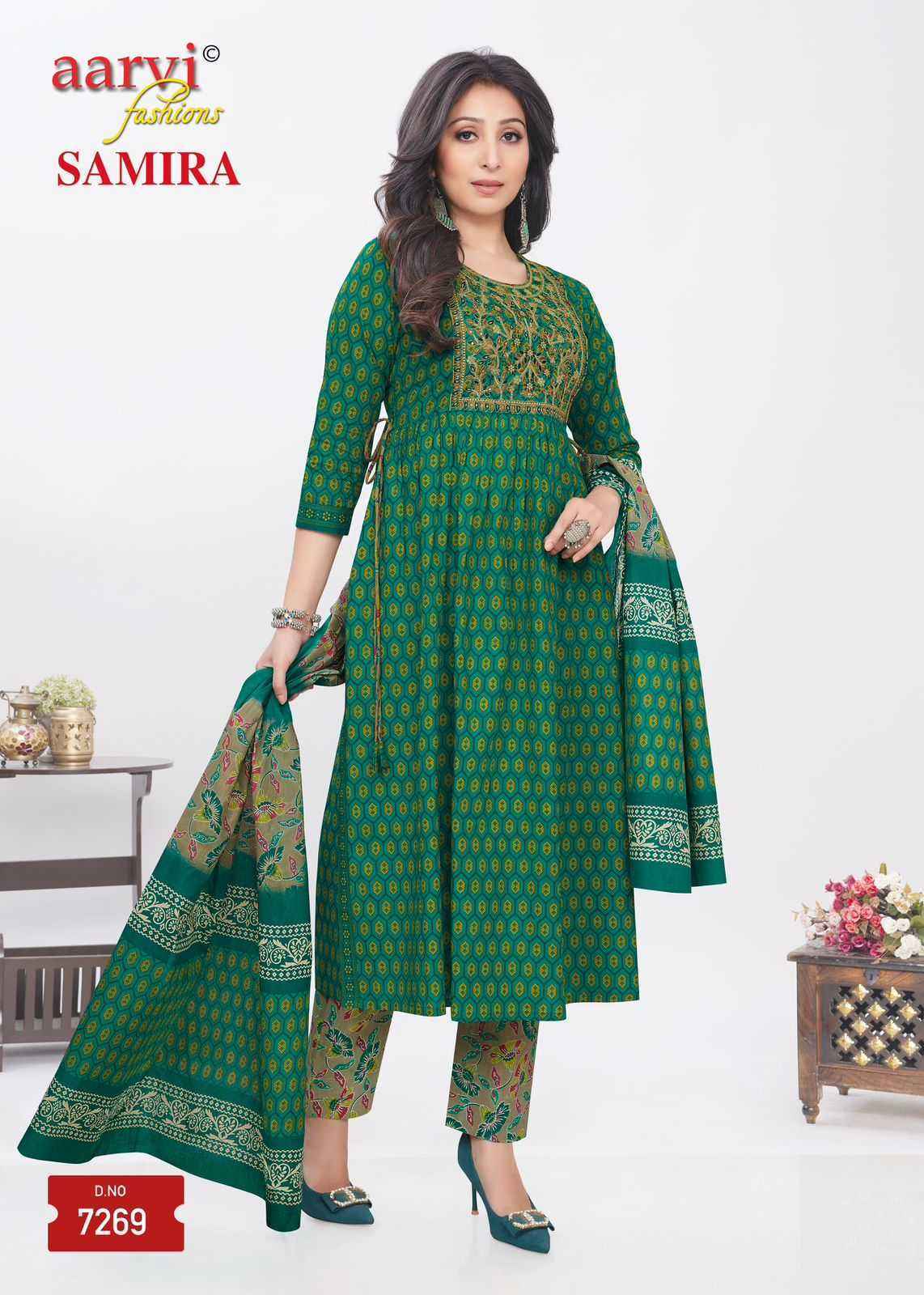 Aarvi Fashion Samira Vol-2 Fancy Readymade Suit (8 pcs Catalogue)