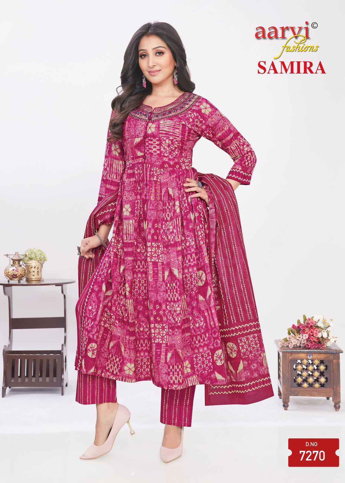 Aarvi Fashion Samira Vol-2 Fancy Readymade Suit (8 pcs Catalogue)