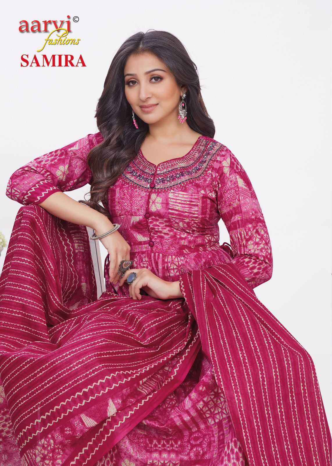 Aarvi Fashion Samira Vol-2 Fancy Readymade Suit (8 pcs Catalogue)