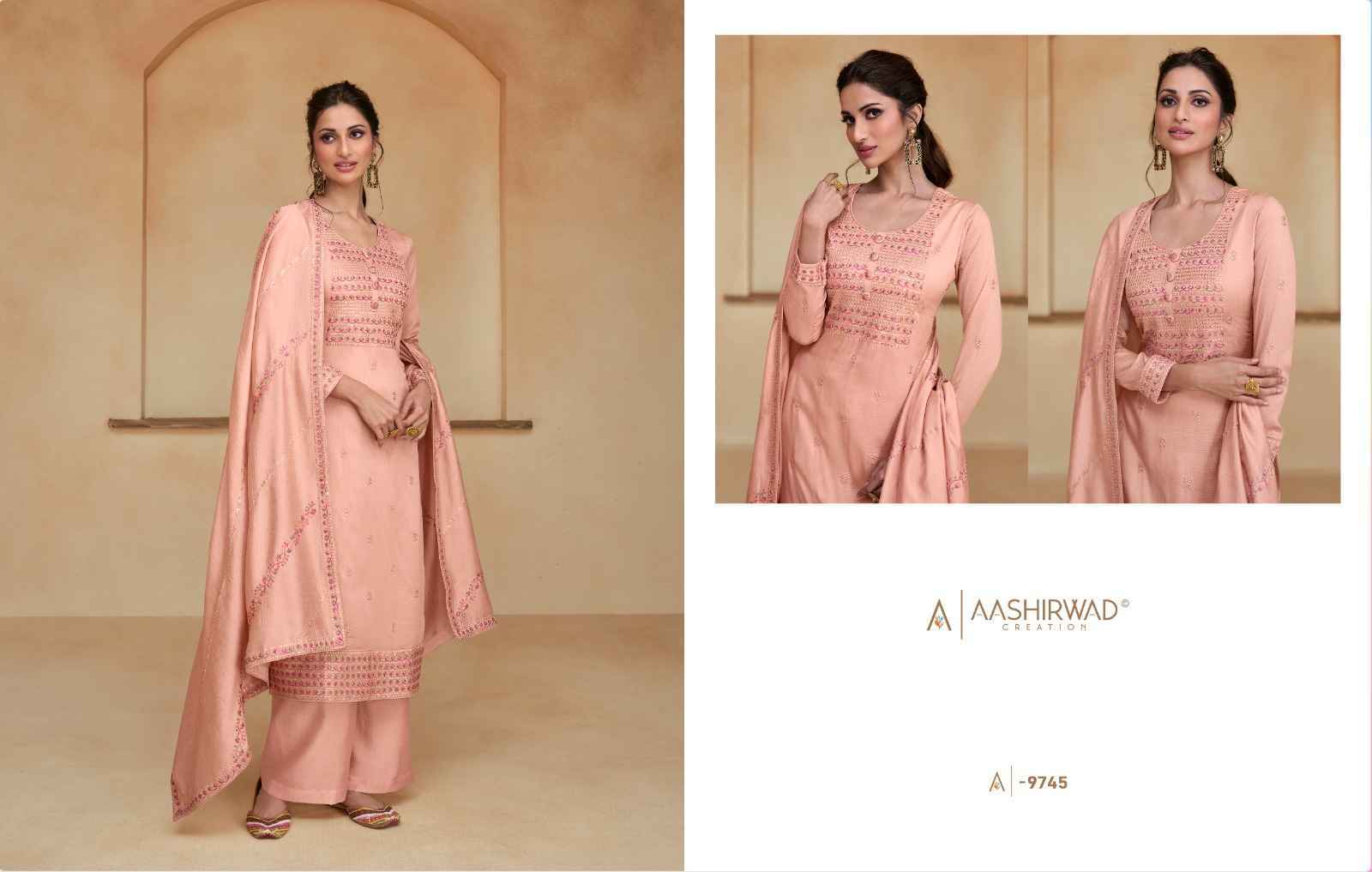 Aashirwad Creation Ziana Readymade Silk Dress (5 pcs Catalogue)