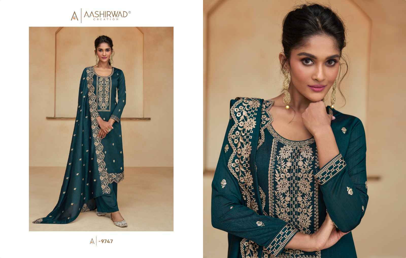 Aashirwad Creation Ziana Readymade Silk Dress (5 pcs Catalogue)
