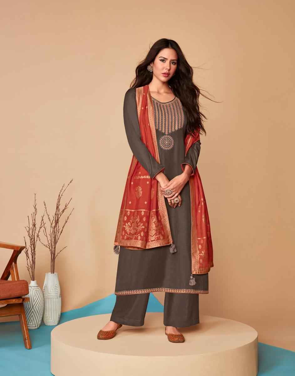 Aashirwad Mor Bagh Saaras Silk Dress Material (6 pcs Catalogue)
