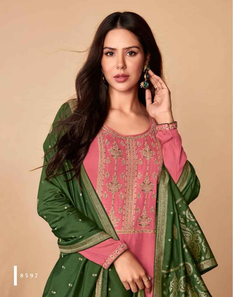 Aashirwad Mor Bagh Saaras Silk Dress Material (6 pcs Catalogue)