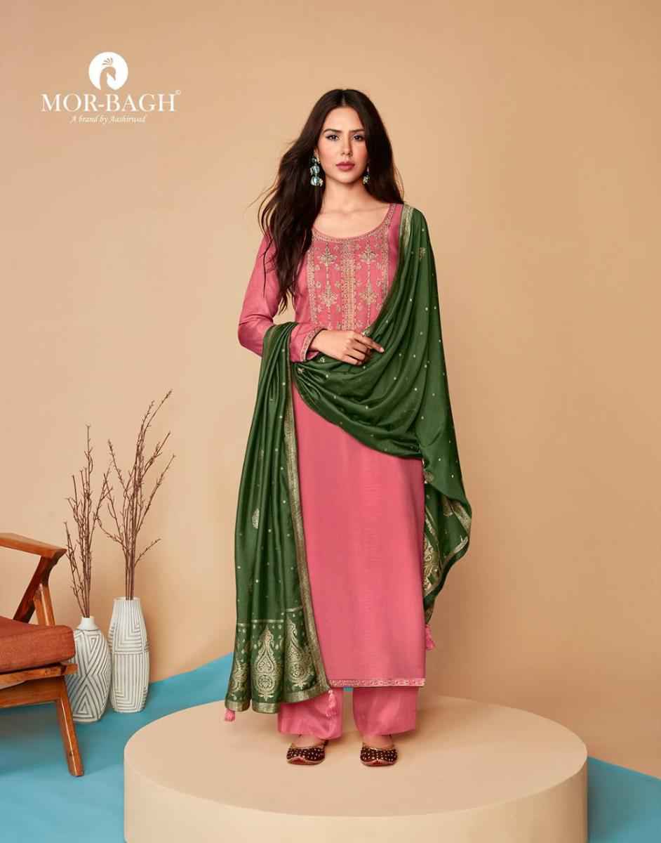 Aashirwad Mor Bagh Saaras Silk Dress Material (6 pcs Catalogue)