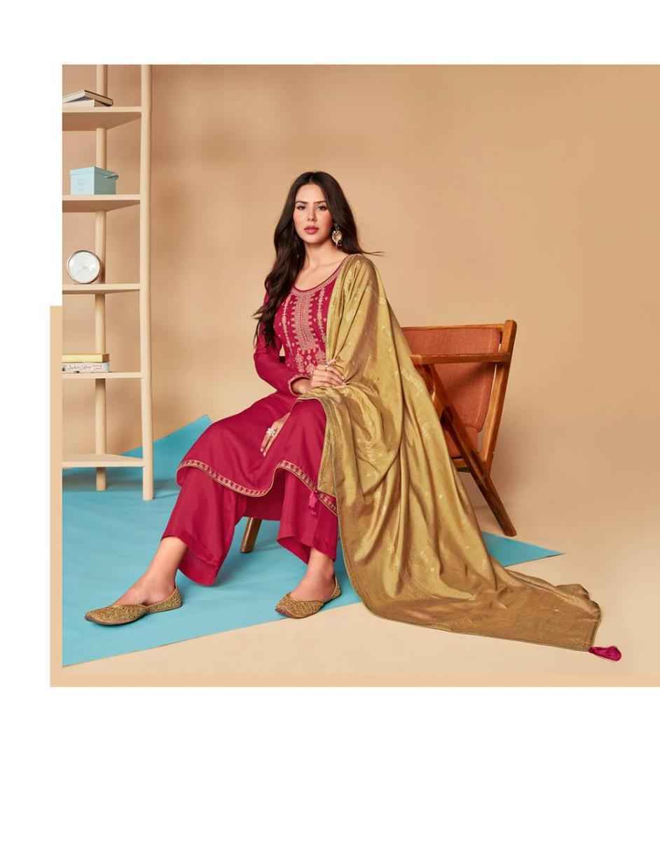 Aashirwad Mor Bagh Saaras Silk Dress Material (6 pcs Catalogue)