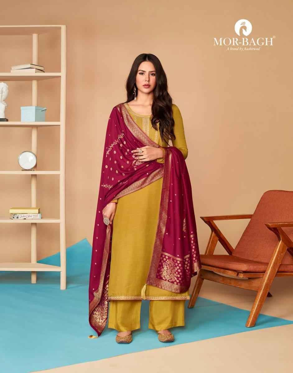 Aashirwad Mor Bagh Saaras Silk Dress Material (6 pcs Catalogue)