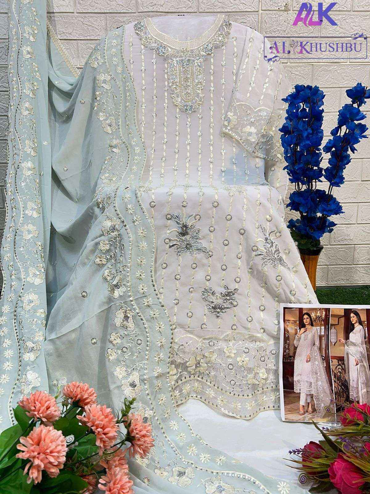 AL Khushbu Afifa Vol-2 Georgette Dress Material (3 pcs Catalogue)
