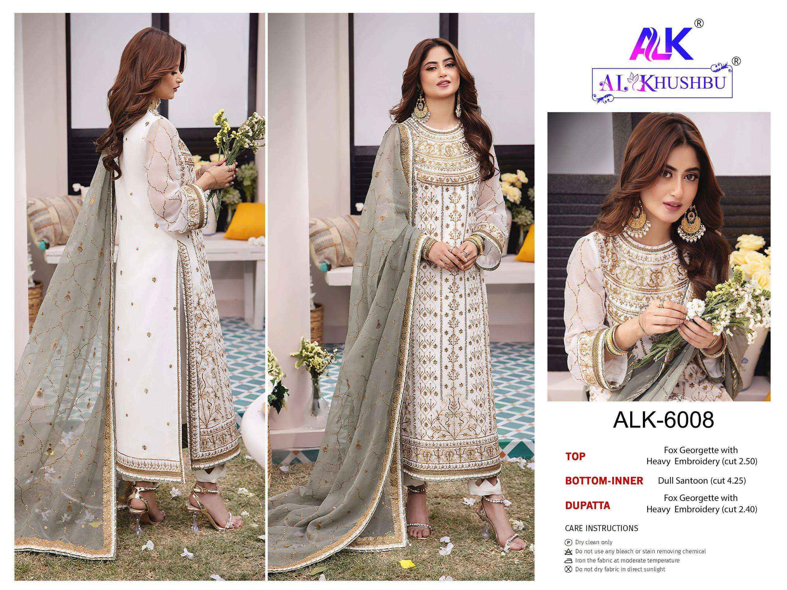 Al Khushbu Agha Noor-2 Georgette Dress Madterial (3 pcs Catalogue)