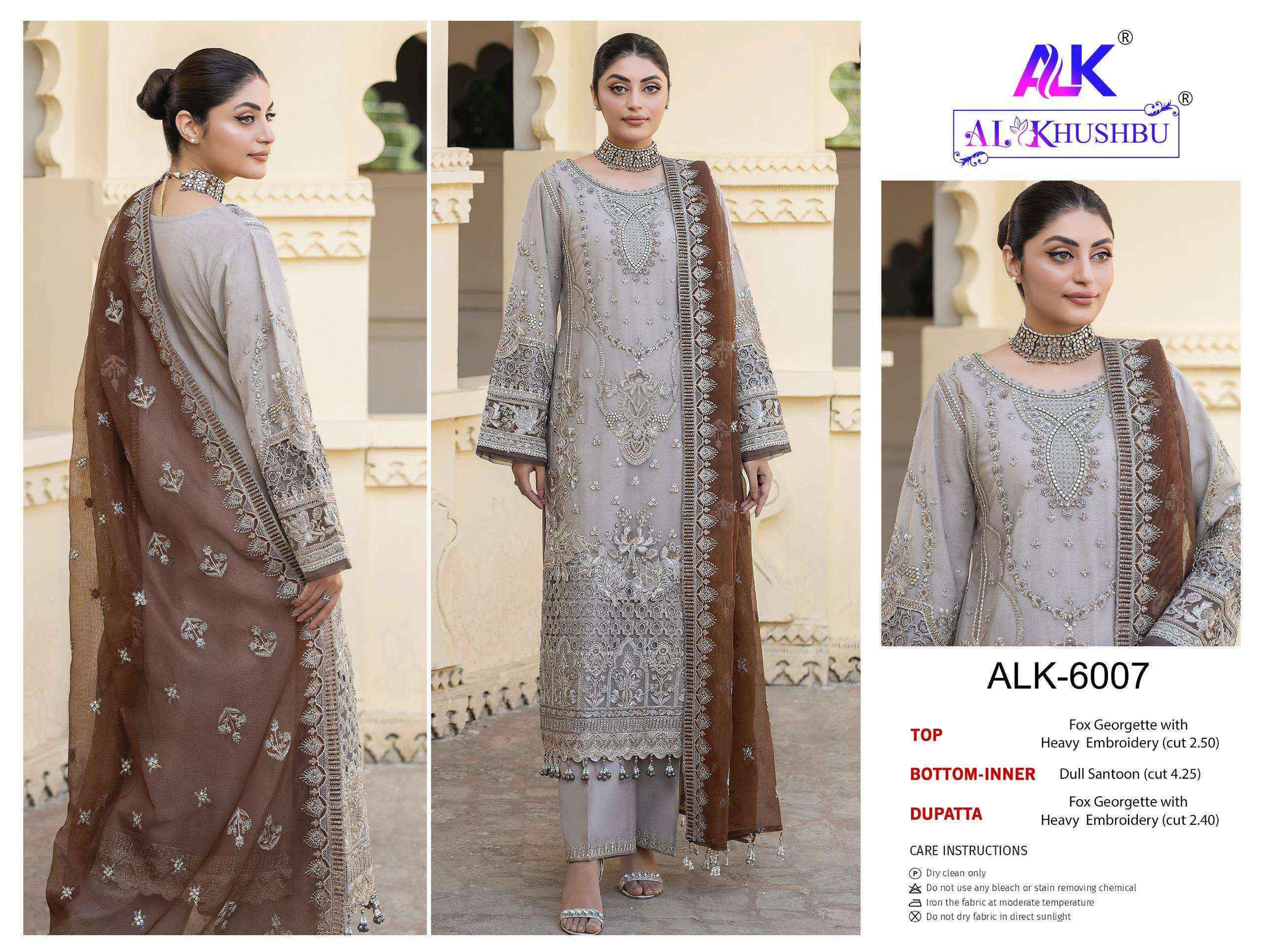 Al Khushbu Agha Noor-2 Georgette Dress Madterial (3 pcs Catalogue)