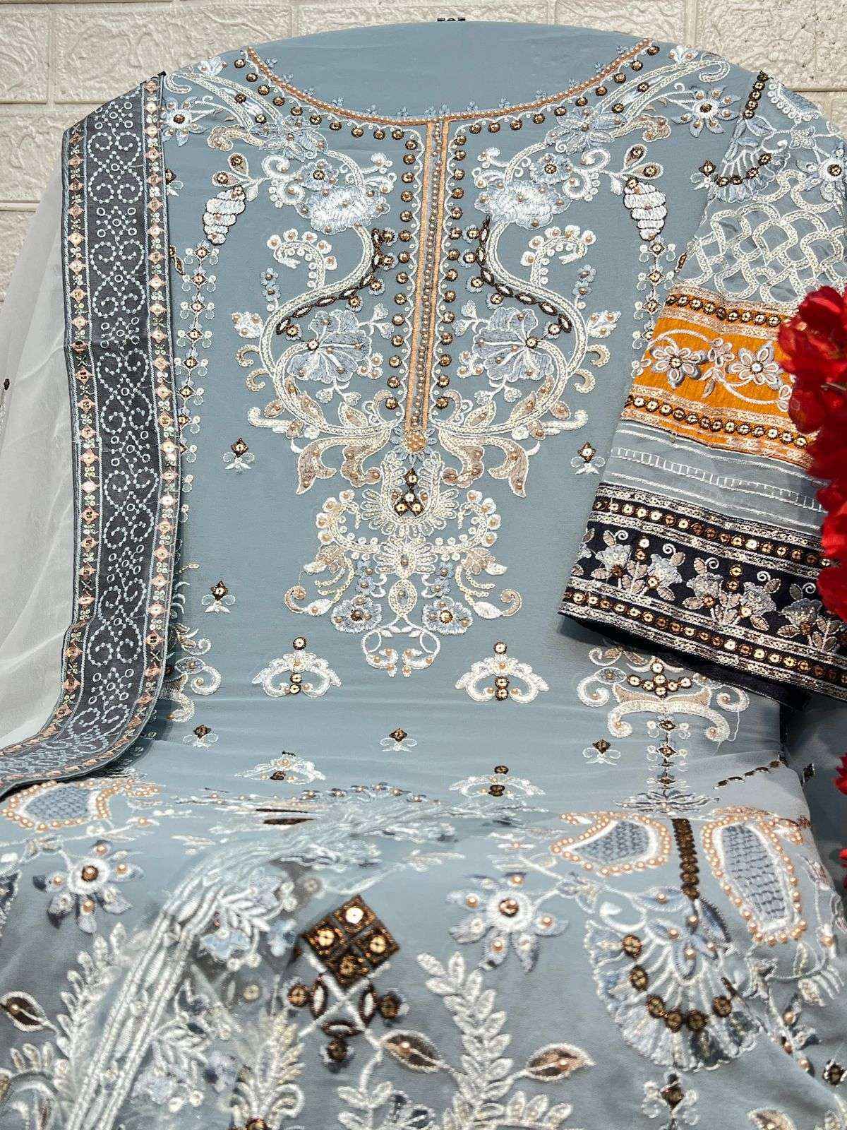 Al Khushbu Agha Noor-2 Georgette Dress Madterial (3 pcs Catalogue)