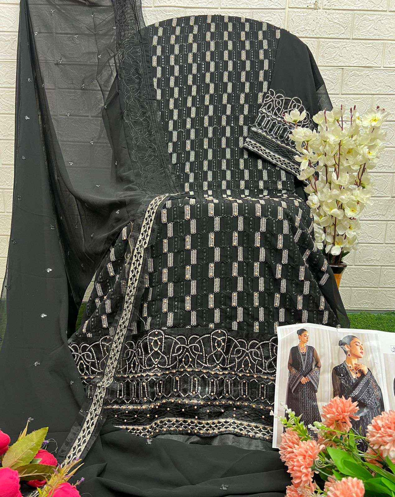 AL Khushbu DNO-6024 Georgette Dress Material (3 pcs Catalogue)