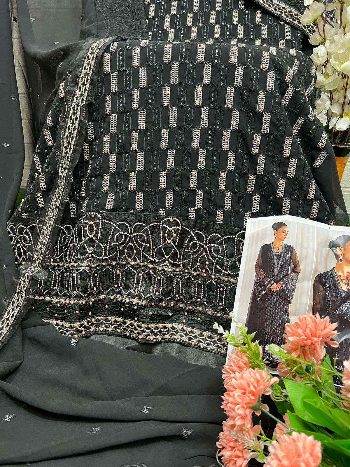 AL Khushbu DNO-6024 Georgette Dress Material (3 pcs Catalogue)