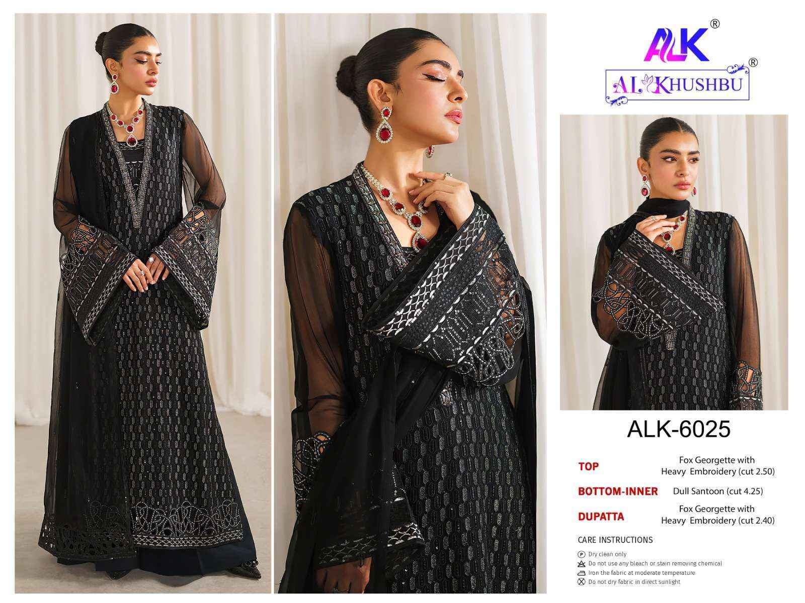 AL Khushbu DNO-6024 Georgette Dress Material (3 pcs Catalogue)