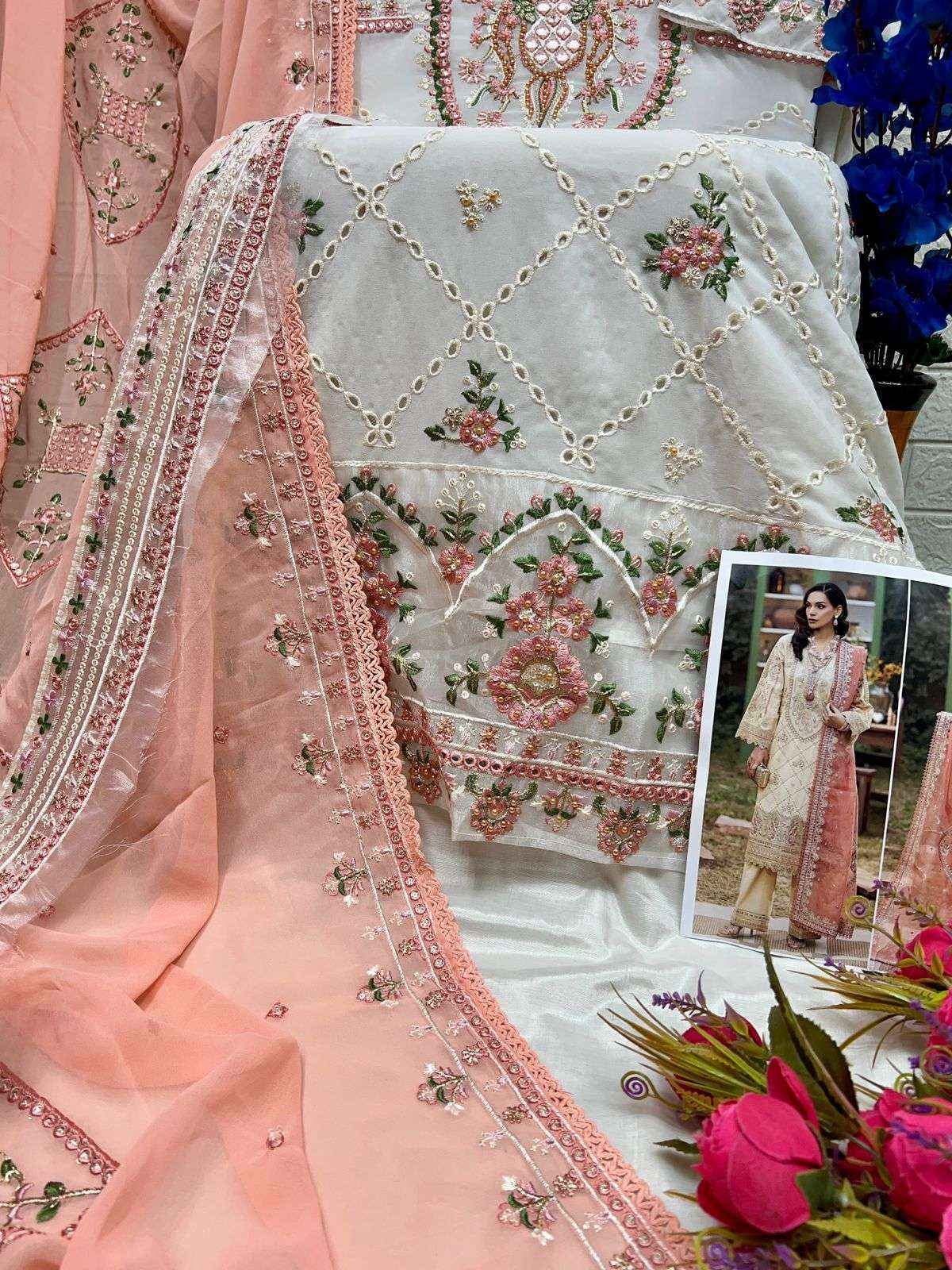 AL Khushbu DNO-6024 Georgette Dress Material (3 pcs Catalogue)
