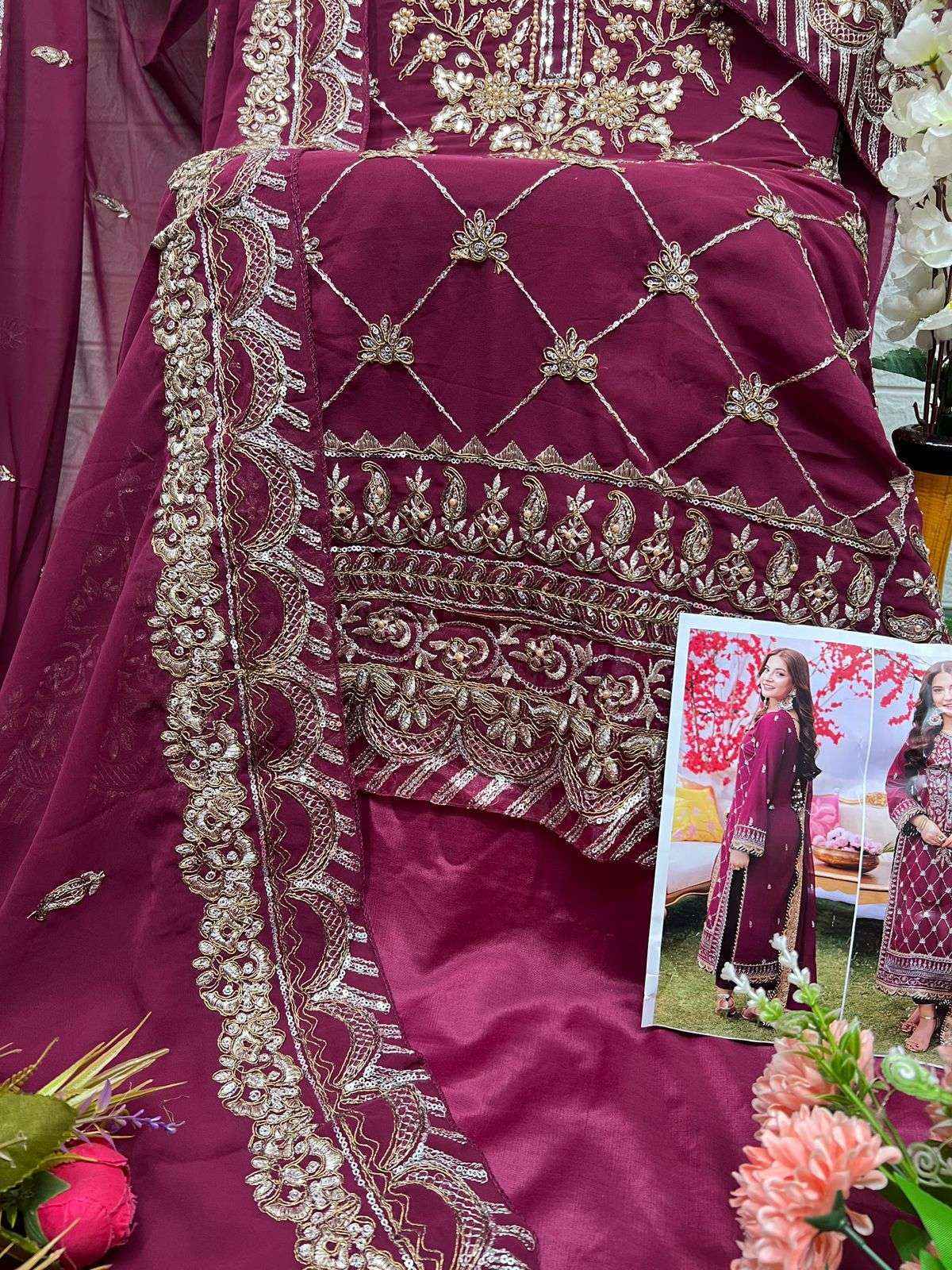 AL Khushbu DNO-6024 Georgette Dress Material (3 pcs Catalogue)