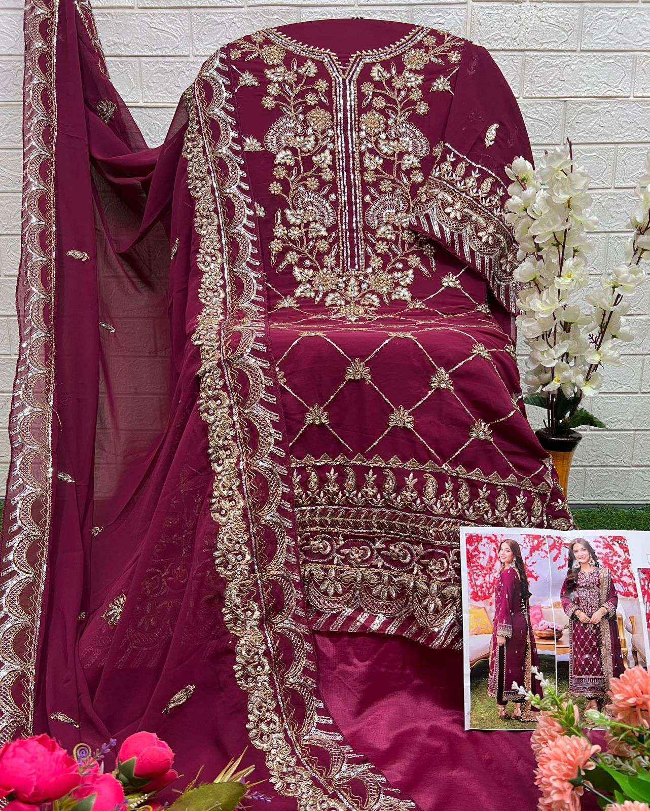 AL Khushbu DNO-6024 Georgette Dress Material (3 pcs Catalogue)