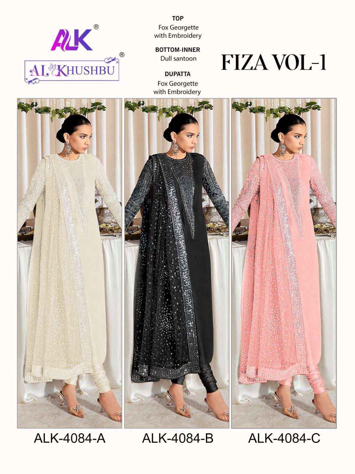 Al Khushbu Fiza Vol-1 Georgette Dress Material (3 pcs Catalogue)