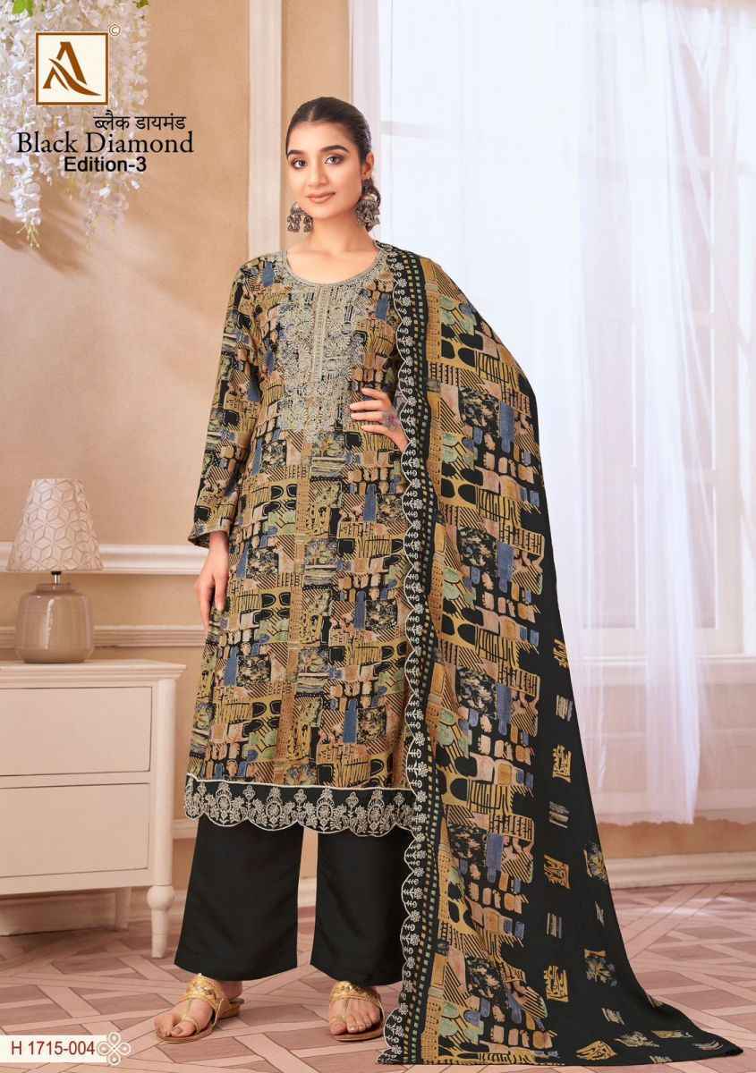 Alok Black Diamond Edition-3 Rayon Dress Material (8 pcs Catalogue)