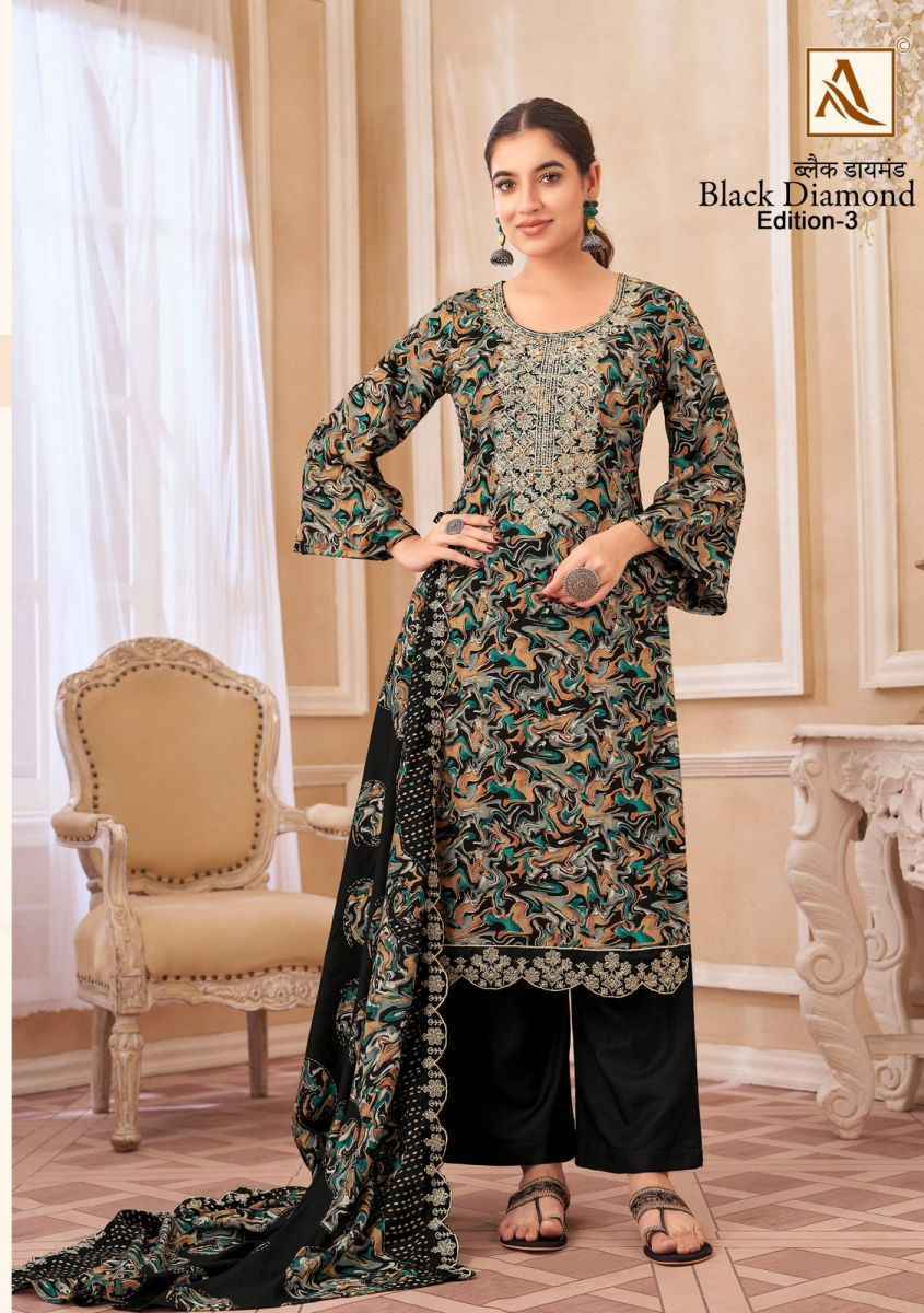 Alok Black Diamond Edition-3 Rayon Dress Material (8 pcs Catalogue)