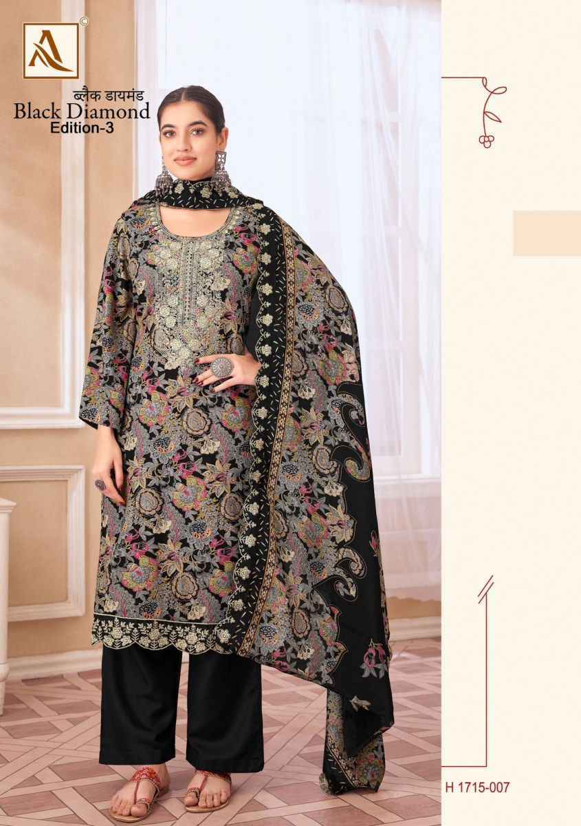 Alok Black Diamond Edition-3 Rayon Dress Material (8 pcs Catalogue)