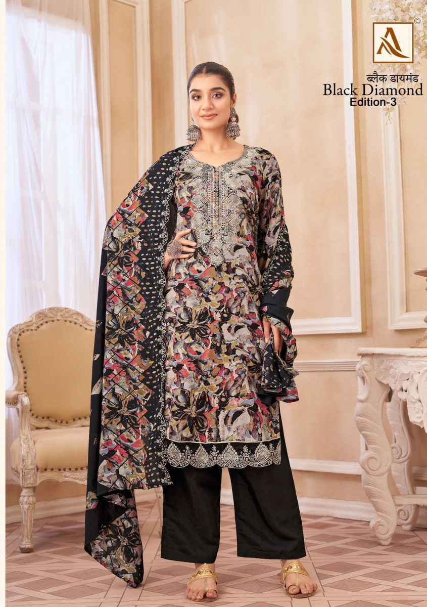 Alok Black Diamond Edition-3 Rayon Dress Material (8 pcs Catalogue)