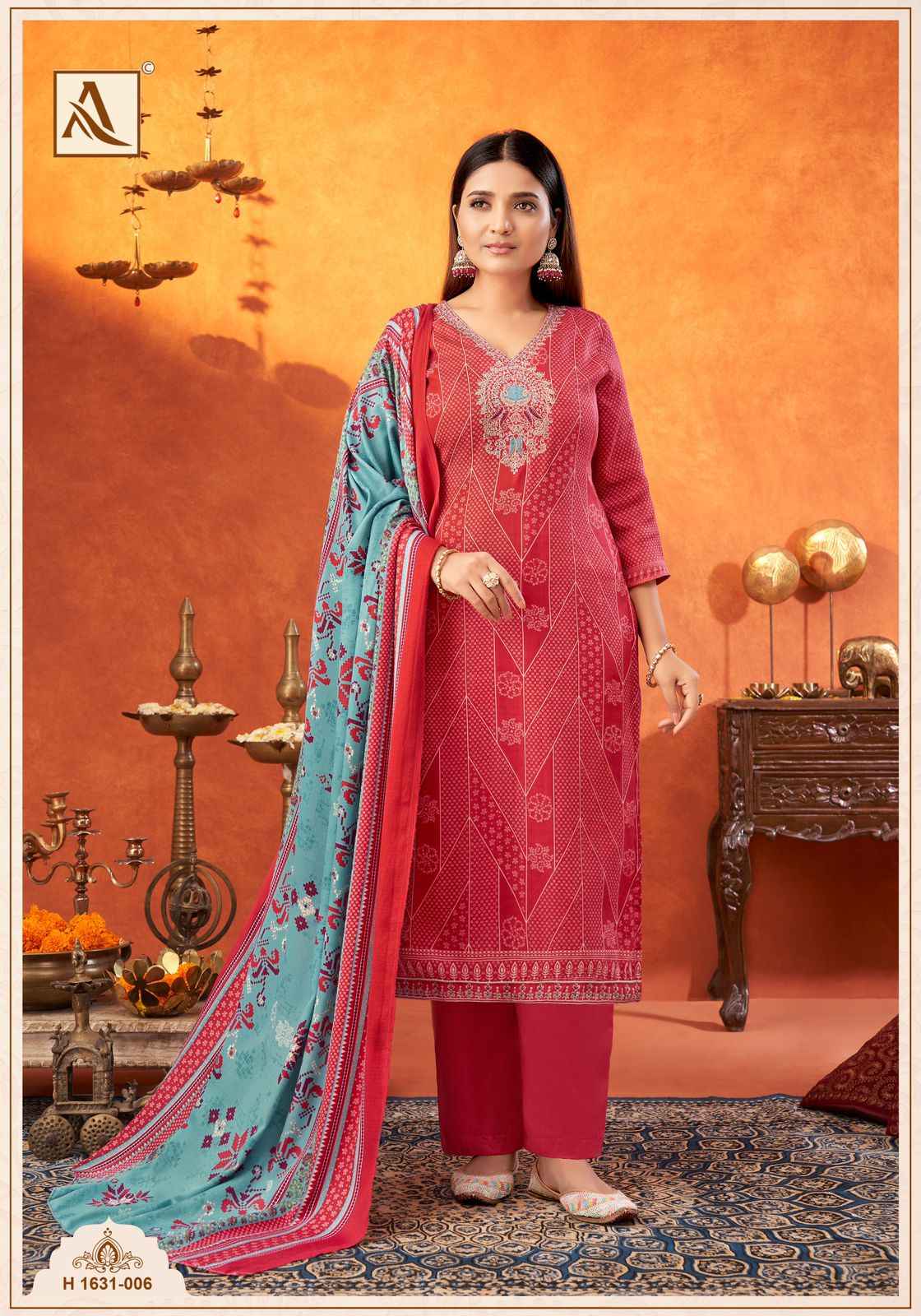 Alok Shikha Premium Woolen Pashmina Dress Material (8 Pc Catalog)